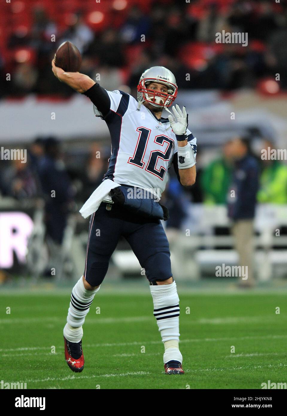 File photo dated 28-10-2012 of Seven-time Super Bowl winner Tom Brady, who has retired from NFL aged 44, he has announced on Instagram. Issue date: Tuesday, February 1, 2022. Stock Photo