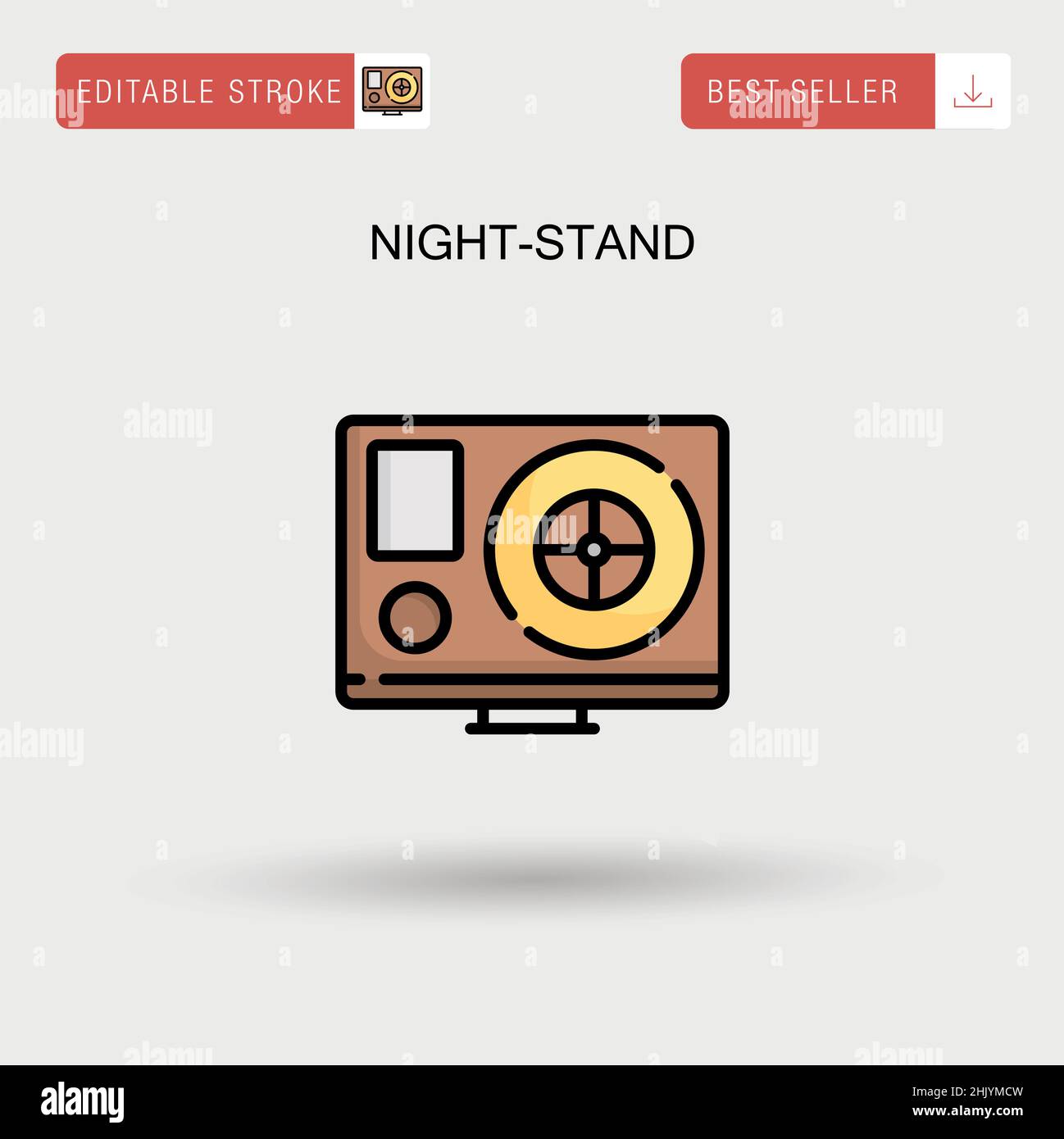 Night-stand Simple vector icon. Stock Vector