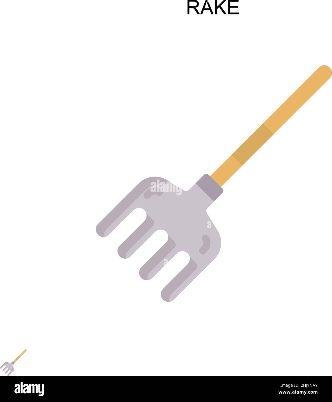Rake Simple vector icon. Illustration symbol design template for web ...