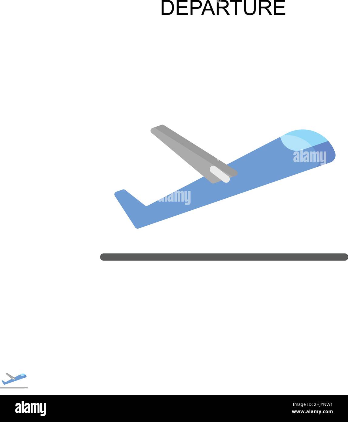 Departure Simple vector icon. Illustration symbol design template for web mobile UI element. Stock Vector