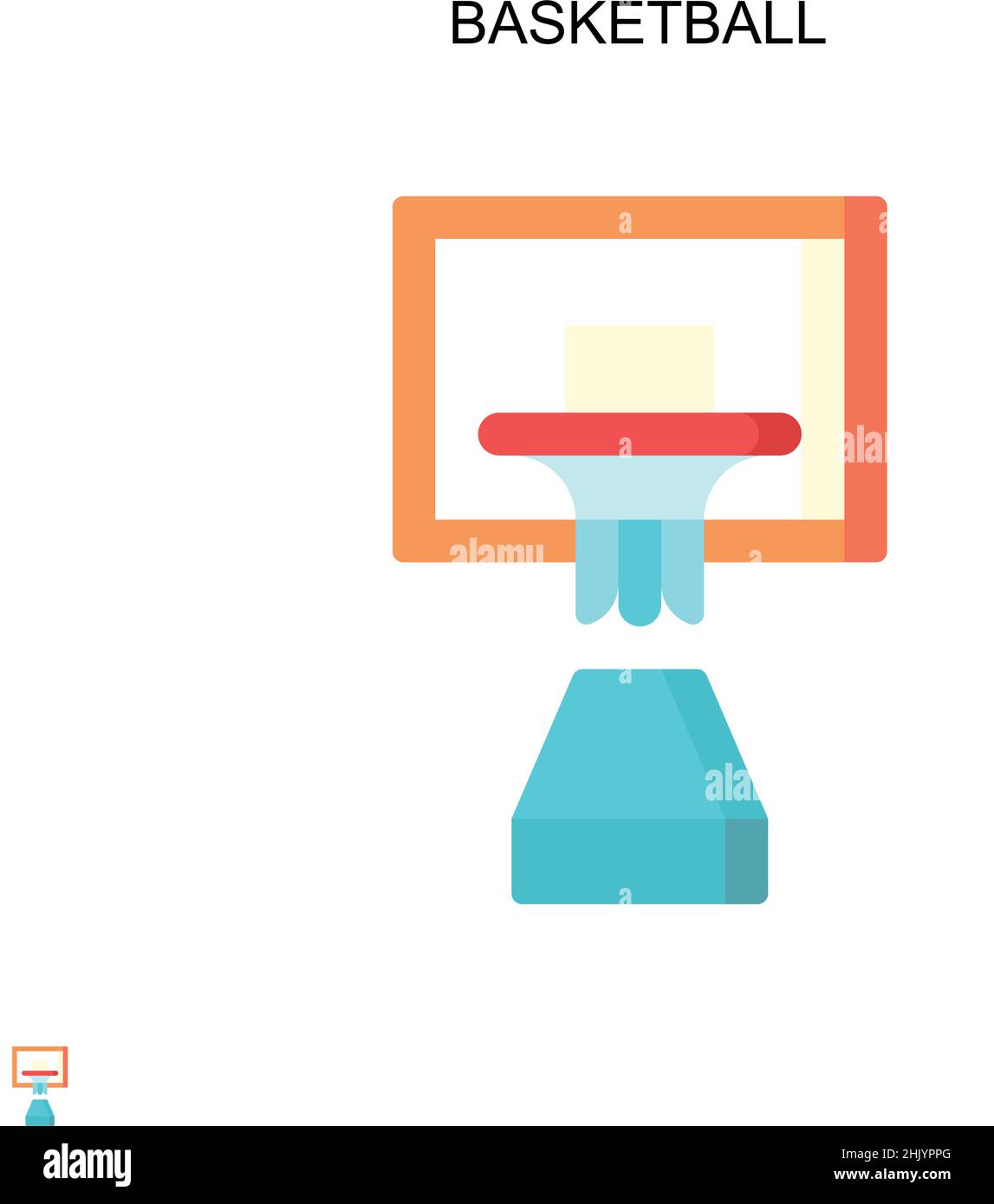 Basketball Simple vector icon. Illustration symbol design template for ...