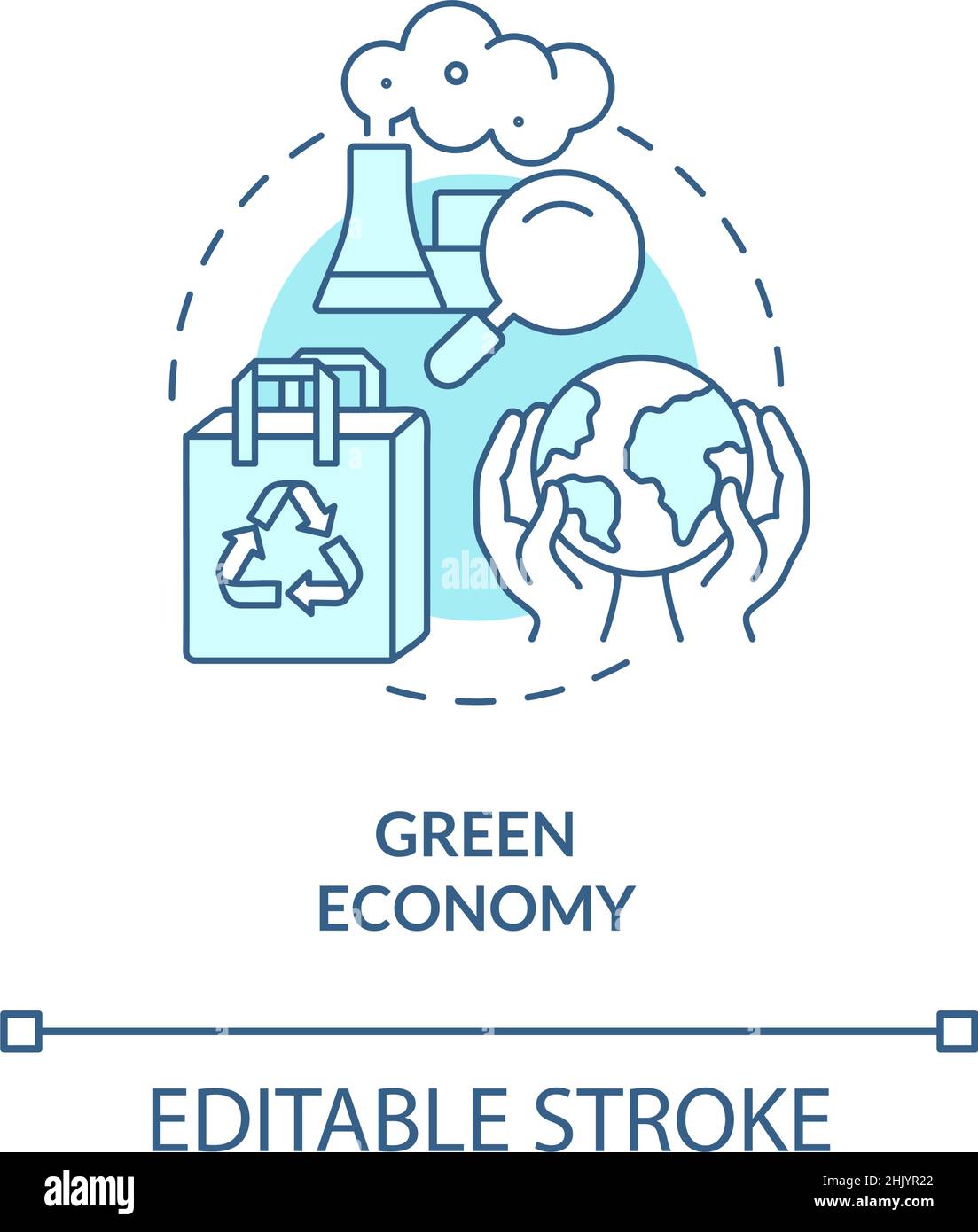 Green economy turquoise concept icon Stock Vector Image & Art - Alamy