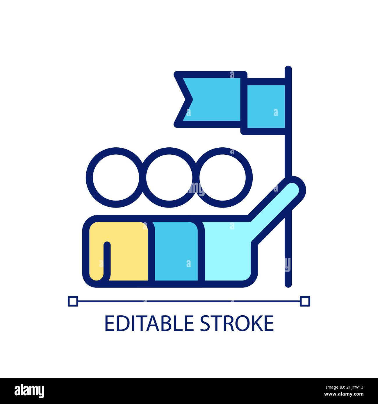 Team pixel perfect RGB color icon Stock Vector