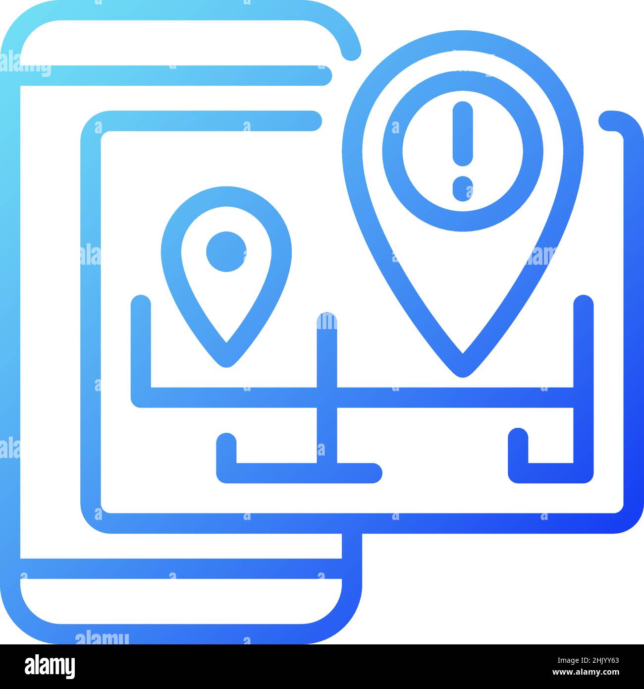 Traffic regulation gradient linear vector icon Stock Vector