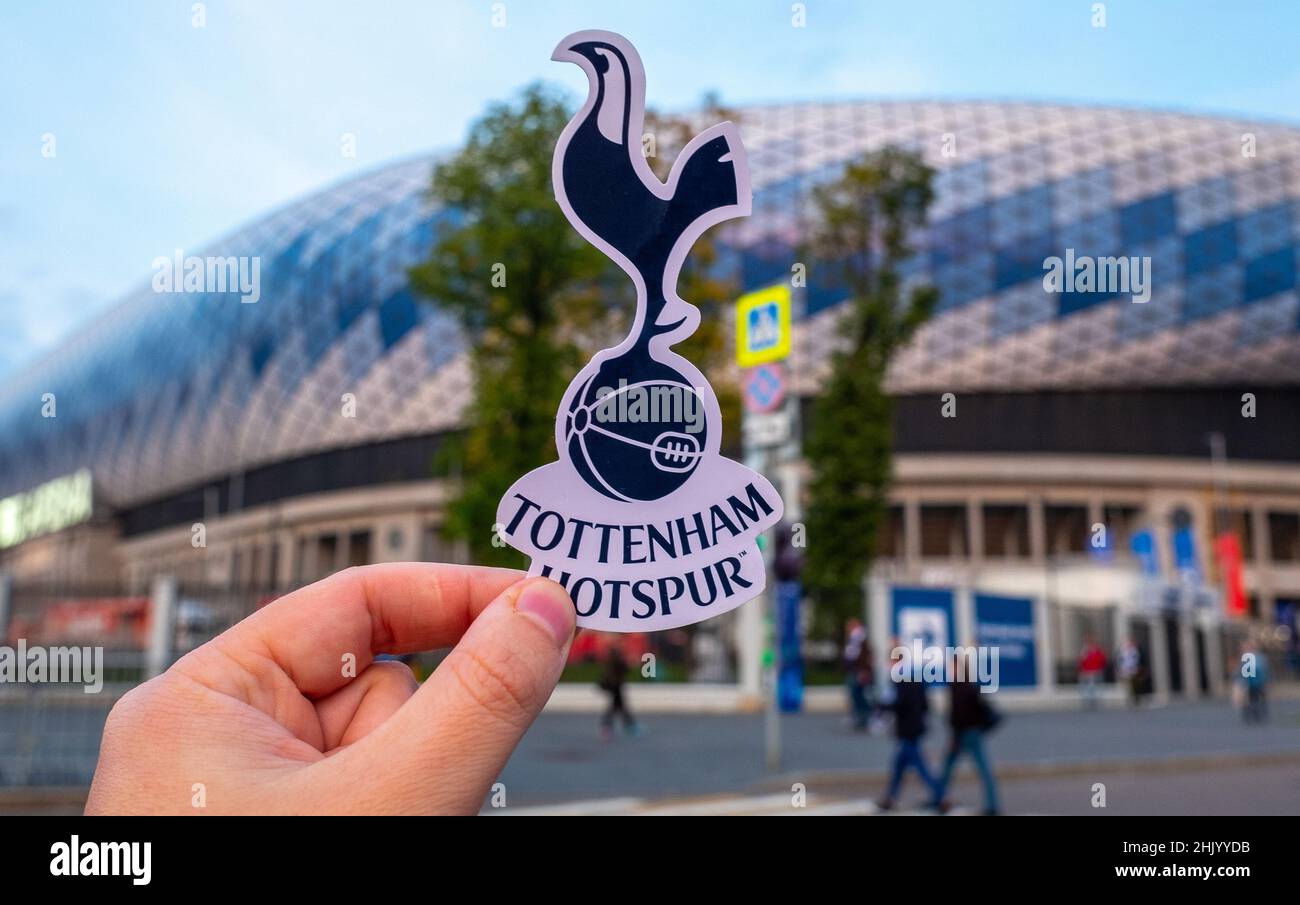 September 12, 2021, London, United Kingdom. The emblem of the Chelsea F.C.  football club on the background of a modern stadium Stock Photo - Alamy