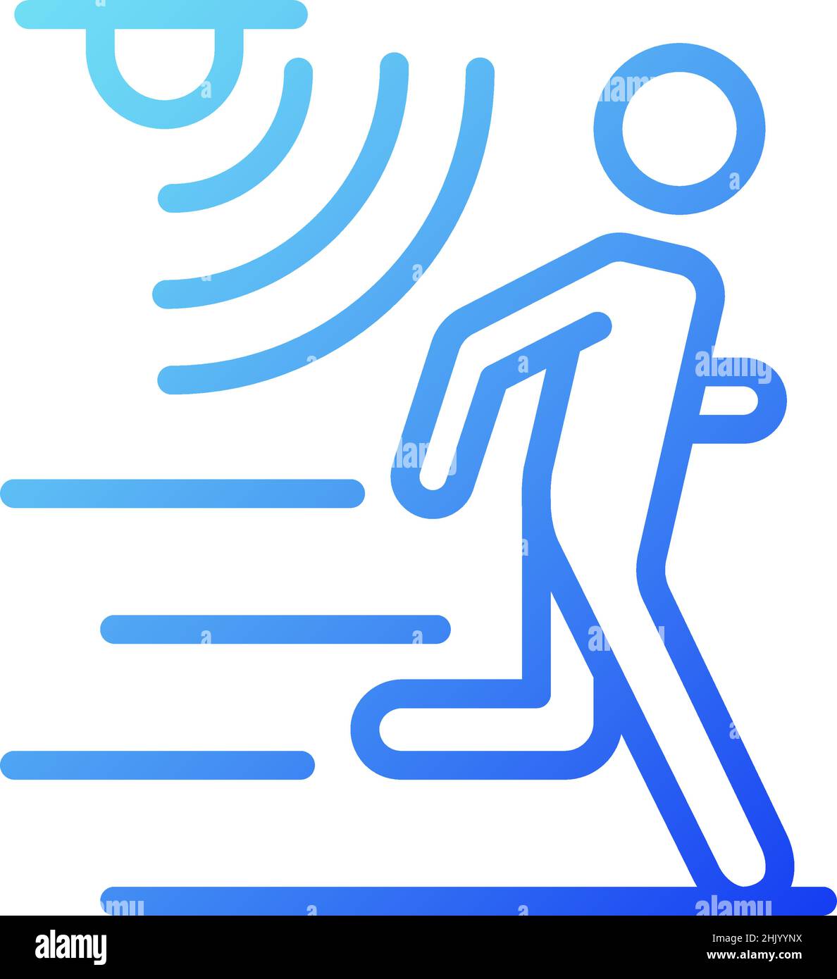 Motion detection gradient linear vector icon Stock Vector