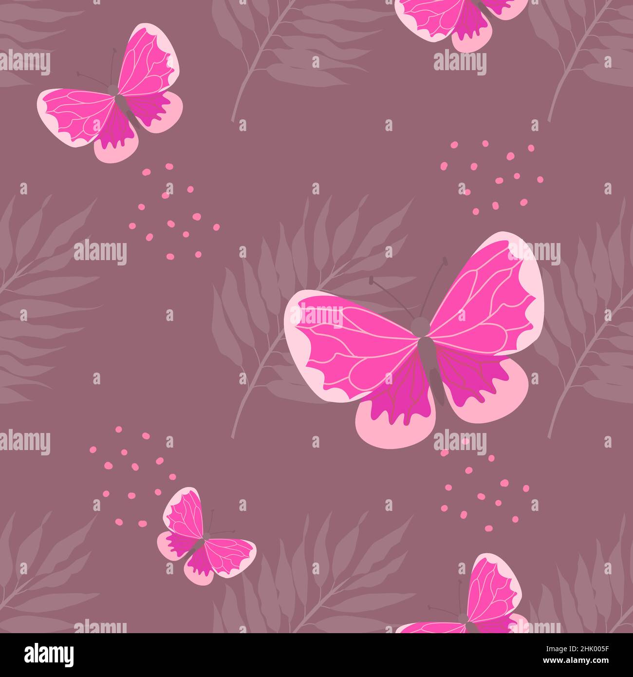Beautiful pattern with butterflies vector seamless Stock Vector Image ...