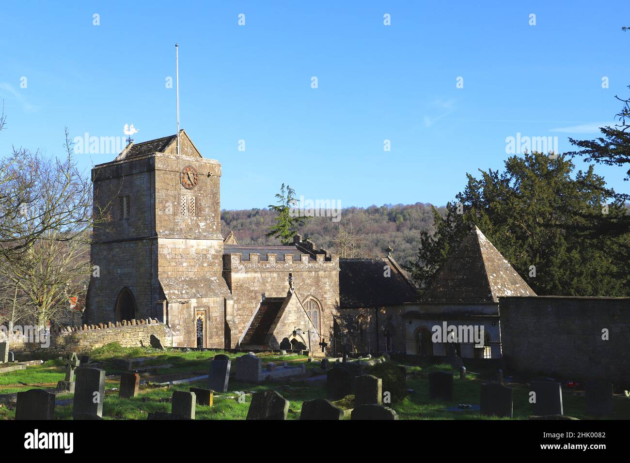 St Mary's Church, Claverton, Bath, Somerset Stock Photo
