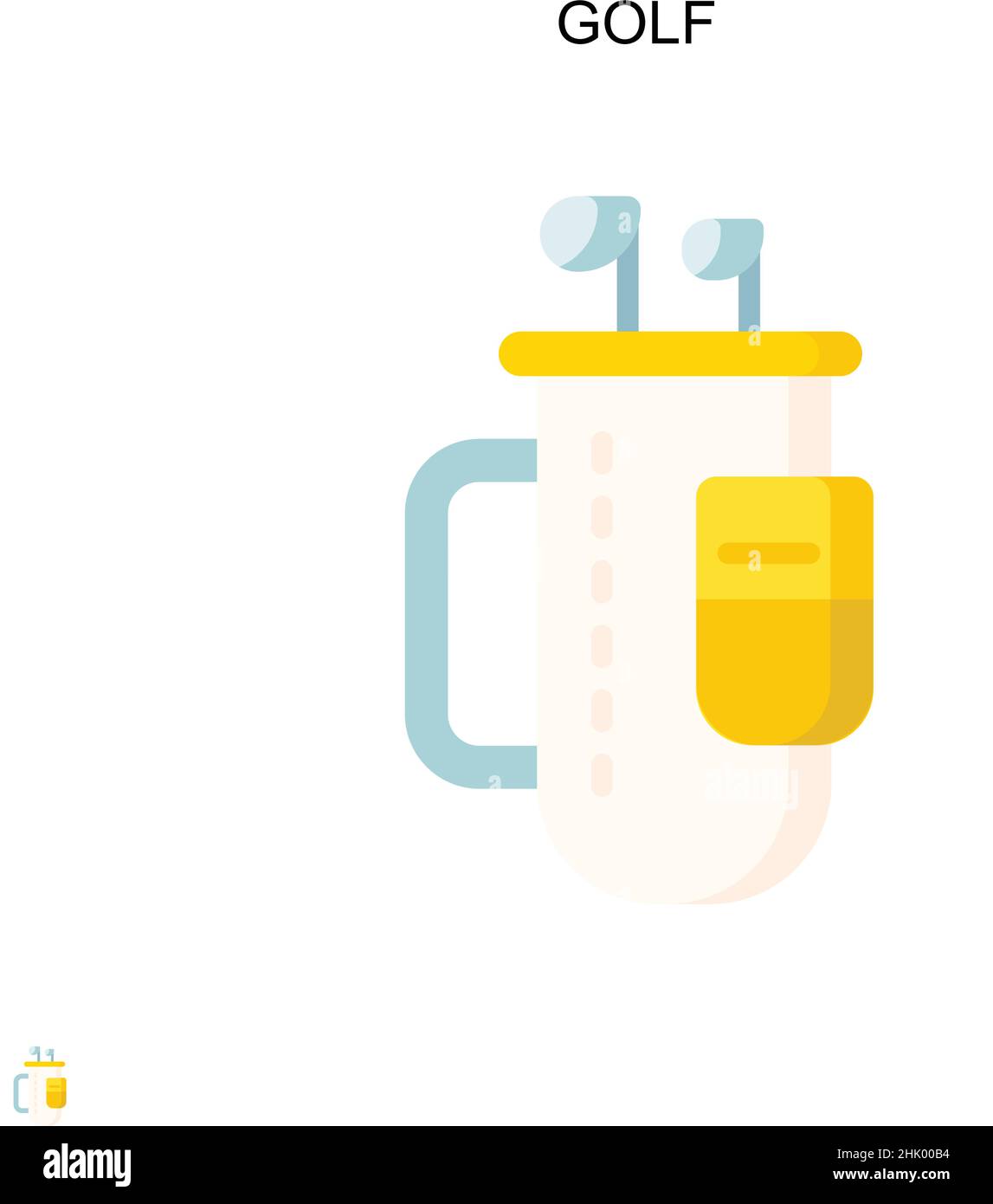 Golf Simple vector icon. Illustration symbol design template for web ...