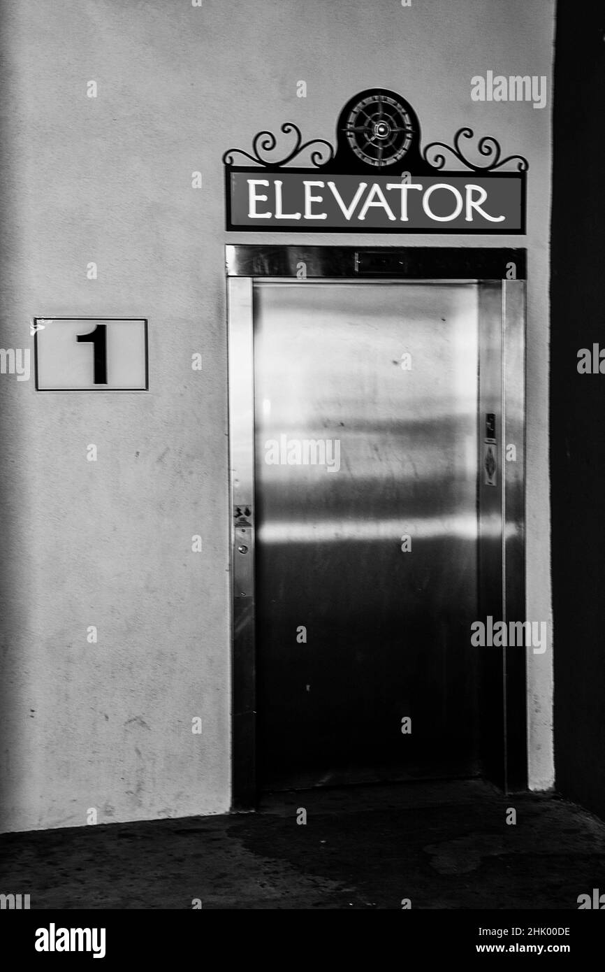 Elevator number Black and White Stock Photos & Images Alamy