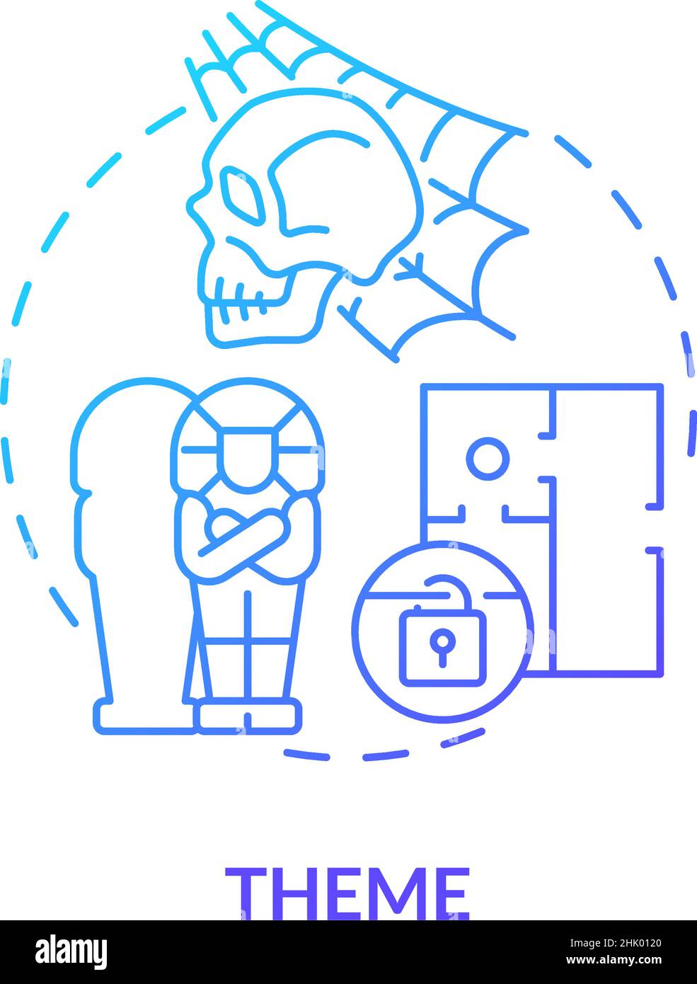 Theme blue gradient concept icon Stock Vector Image & Art - Alamy