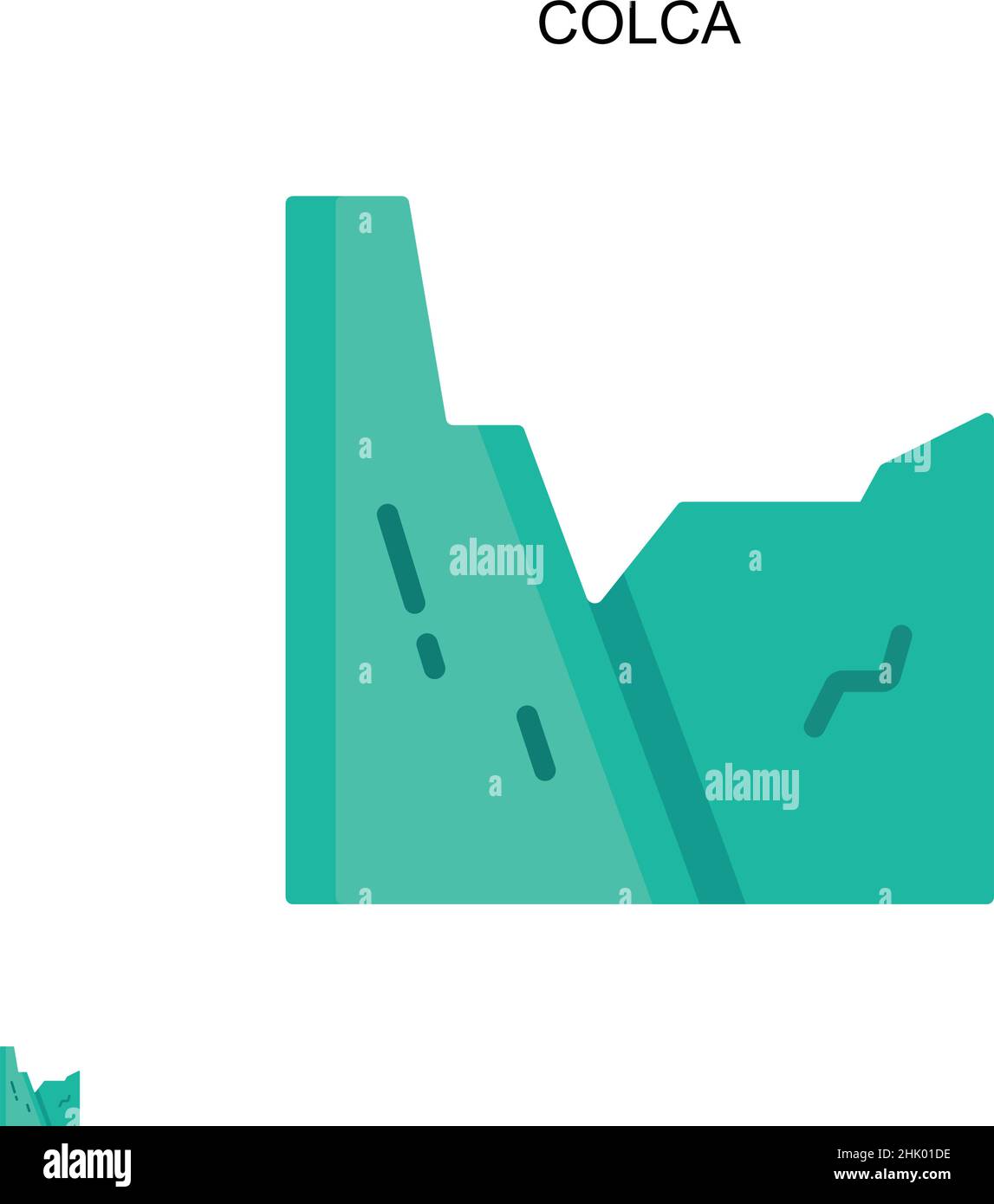 Colca Simple vector icon. Illustration symbol design template for web ...