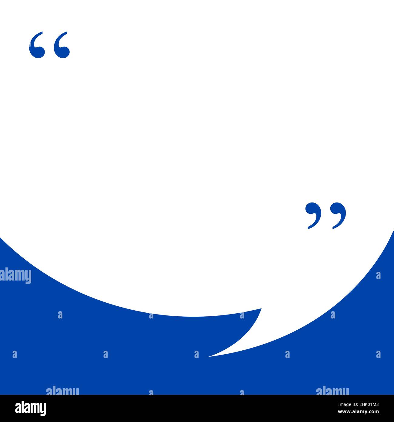 Blank quote template. Empty speech bubble vector illustration with