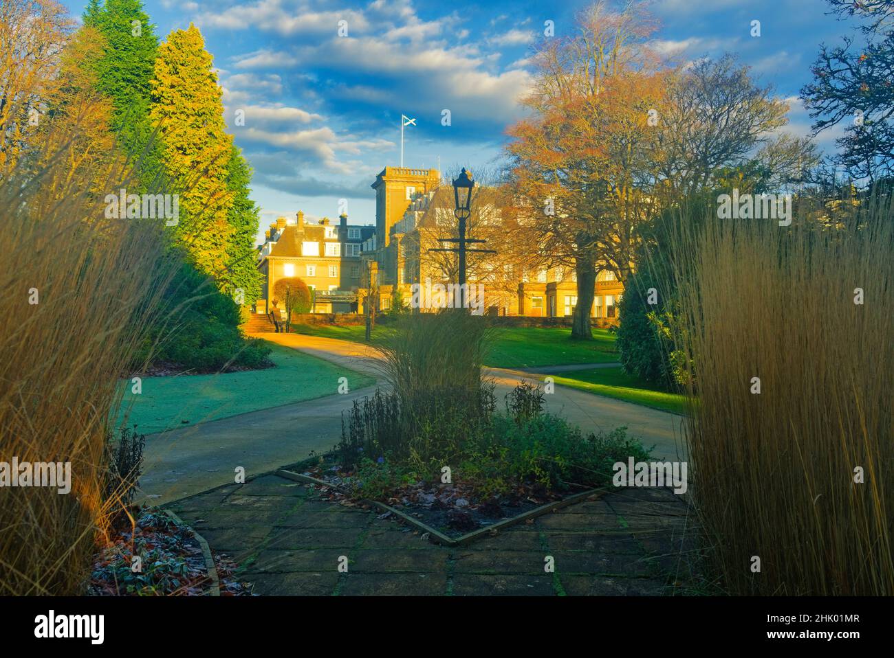 Gleneagles Hotel, Gardens, Auchterarder, Perthshire, Scotland. UK Stock