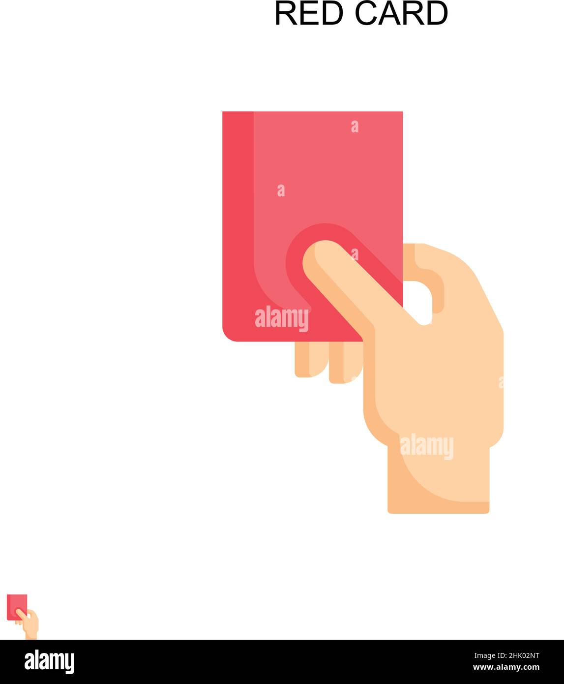 Red card Simple vector icon. Illustration symbol design template for web mobile UI element. Stock Vector