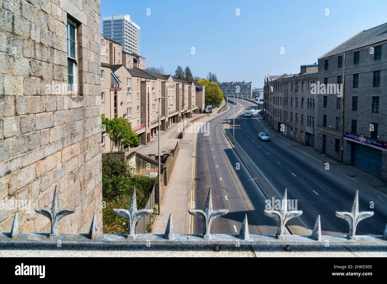 Aberdeen city centre, flats, fittie port, castle terrace gate
