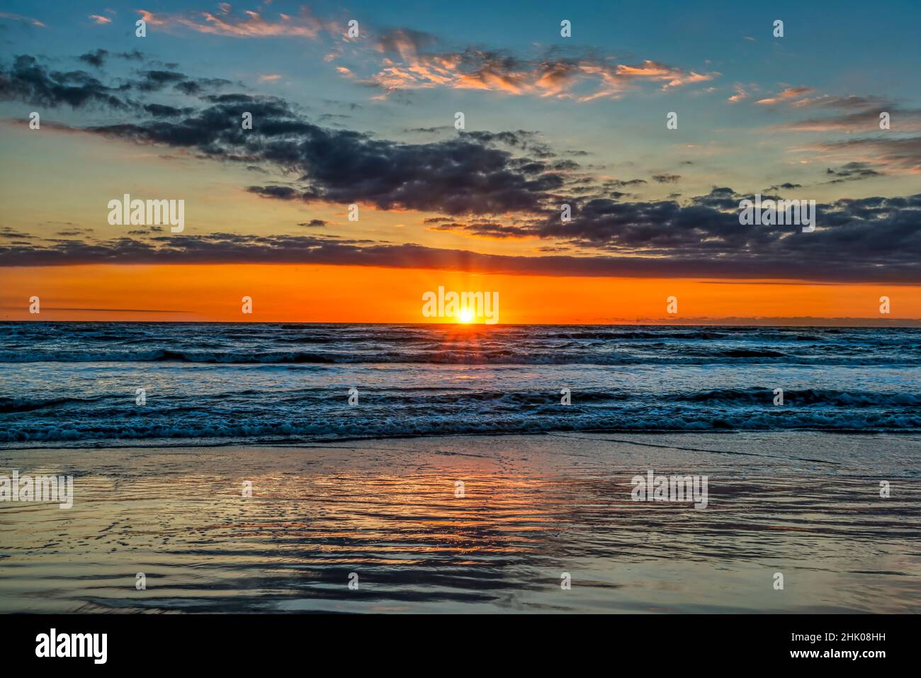 Sunrise on the Gulf of Mexico near Corpus Christi, Texas Stock Photo ...