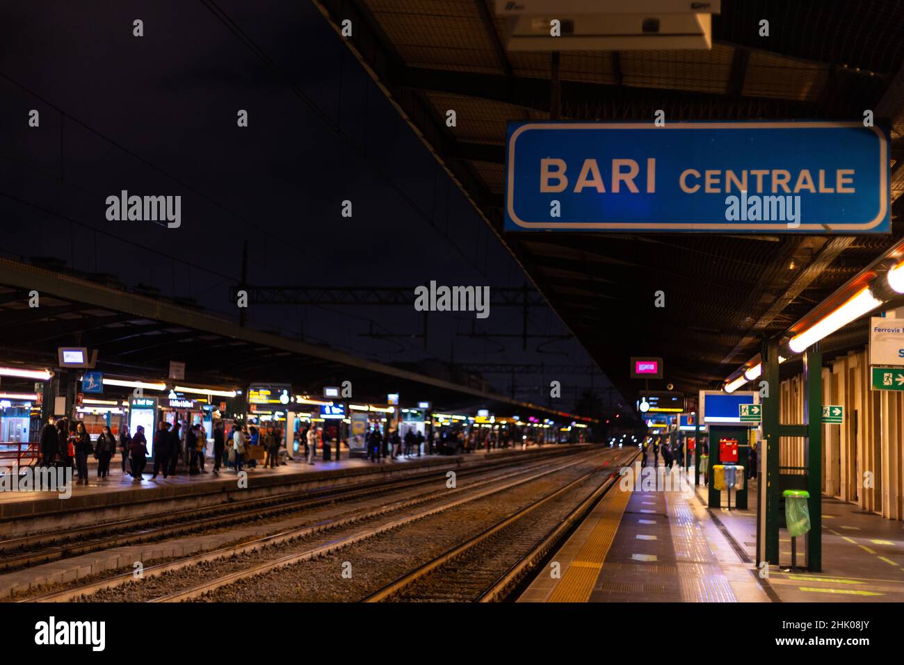 Central railway station in the city of Bari Italy BARI, ITALY OCTOBER 31, 2021 Stock Photo Central railway station in the city of Bari Italy BARI, ITALY OCTOBER 31, 2021 Stock Photo