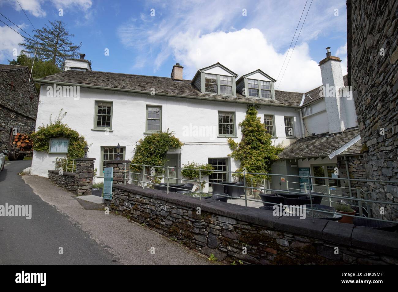 the eltermere inn lake district, cumbria, england, uk Stock Photo