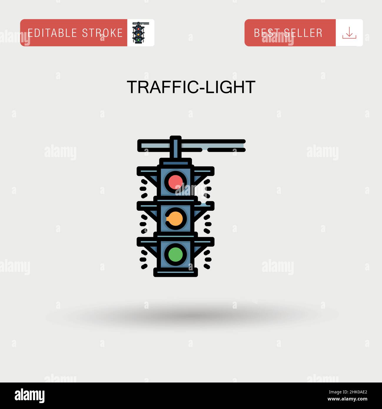 Traffic-light Simple vector icon Stock Vector Image & Art - Alamy