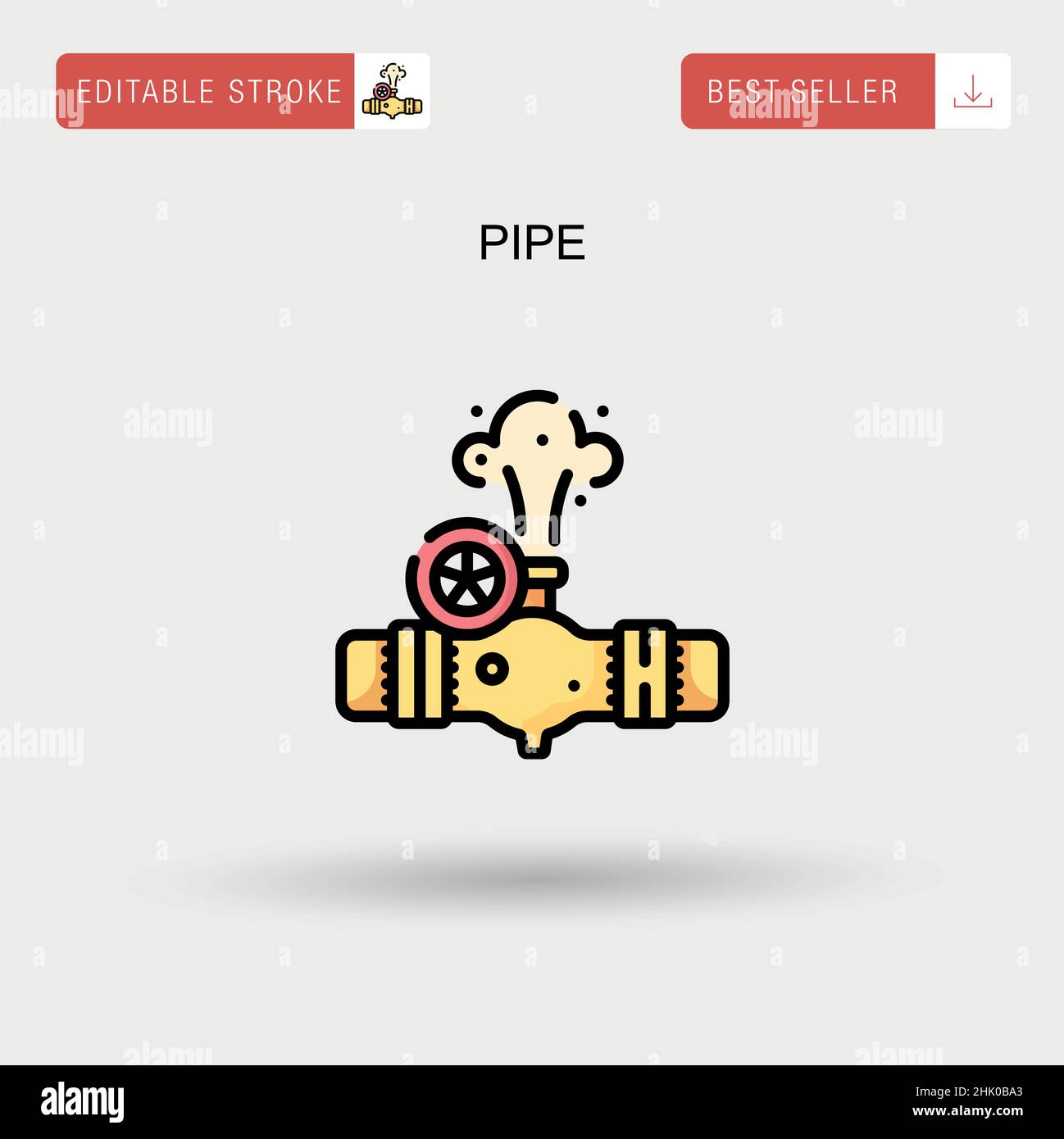 Pipe Simple vector icon Stock Vector Image & Art - Alamy