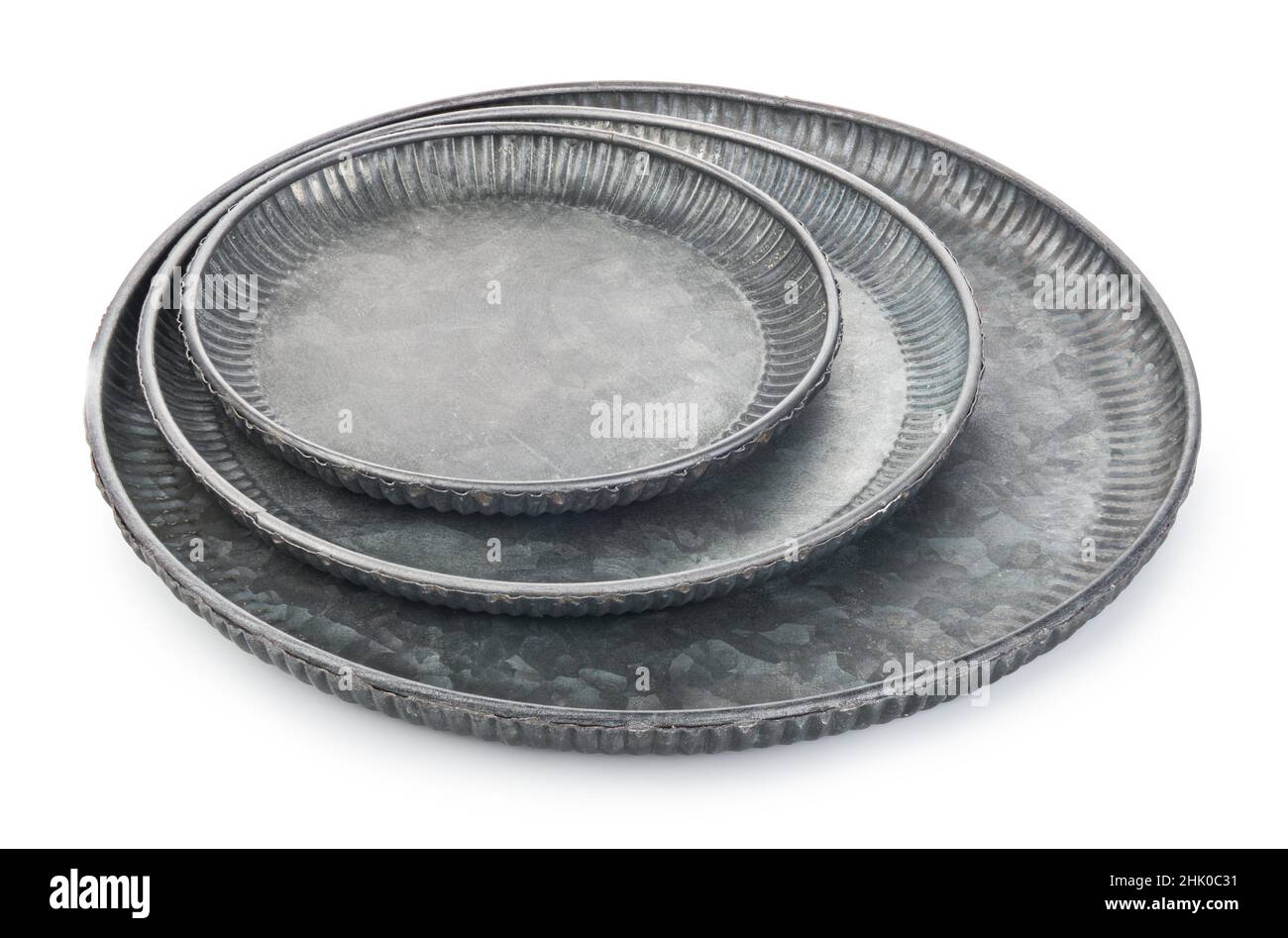 Set of plates isolated on a white background Stock Photo - Alamy