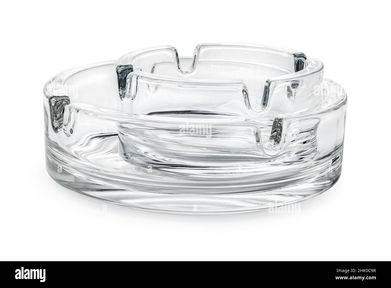 Two glass ashtrays isolated on a white background Stock Photo Alamy