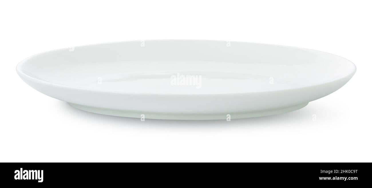 White ceramic plate isolated on a white background Stock Photo Alamy