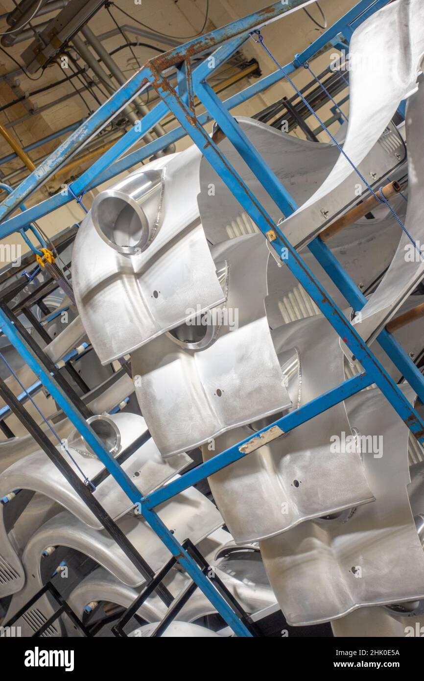 Parts for cars at their factory at Malvern Link, Worcestershire Stock Photo Alamy