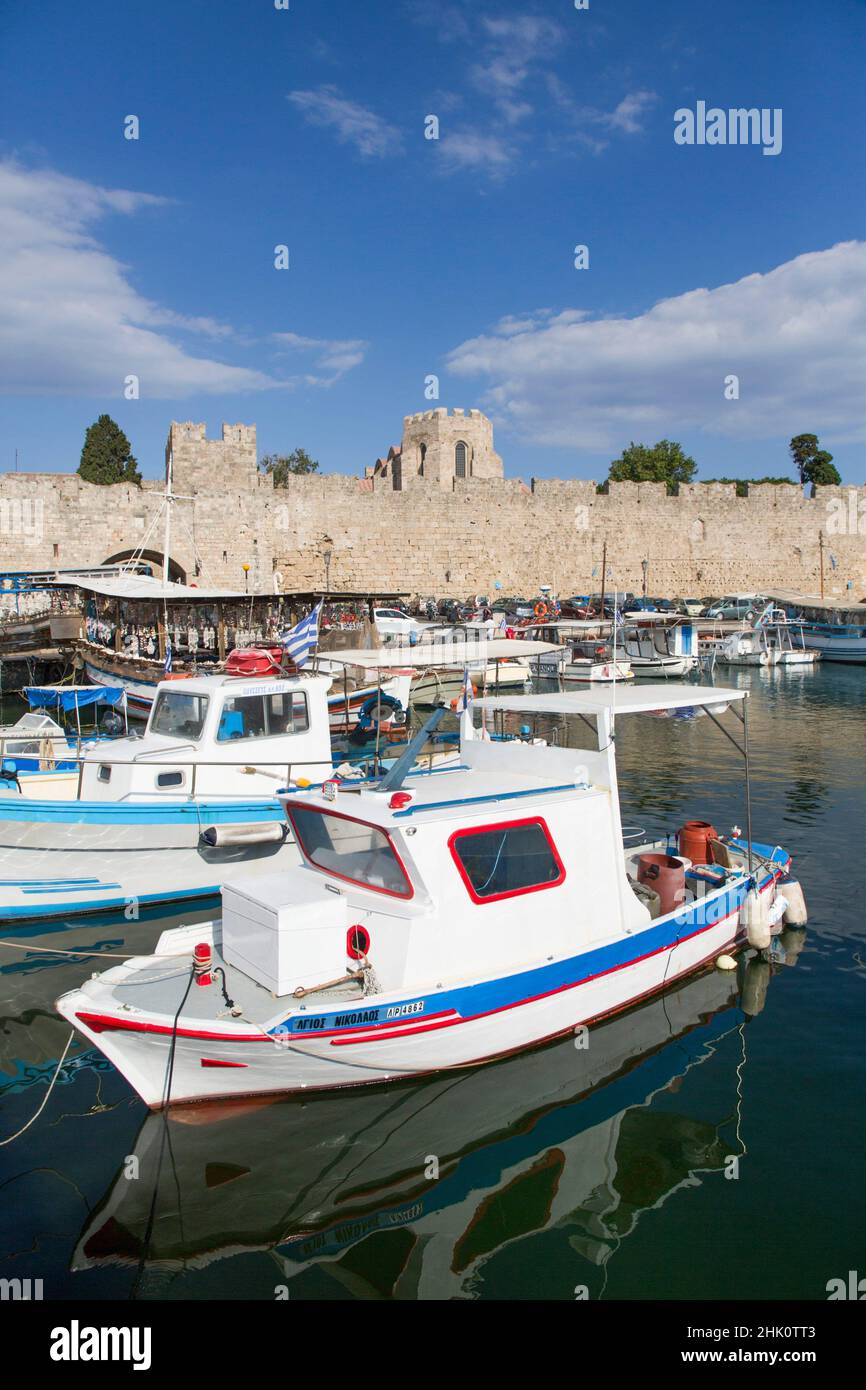 Greece rhodes boat hi-res stock photography and images - Alamy