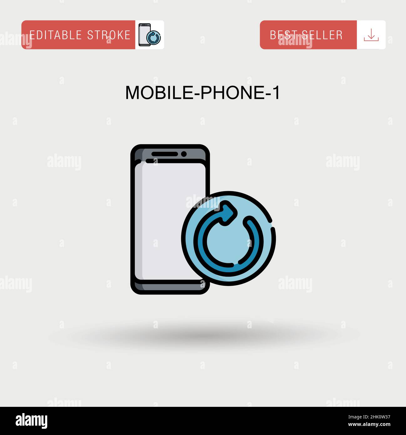 Mobile-phone-1 Simple vector icon Stock Vector Image & Art - Alamy
