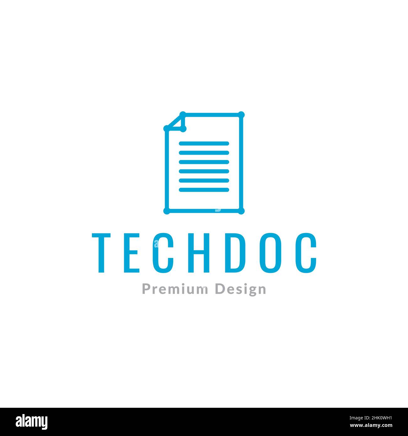 paper document line technology logo design, vector graphic symbol icon ...