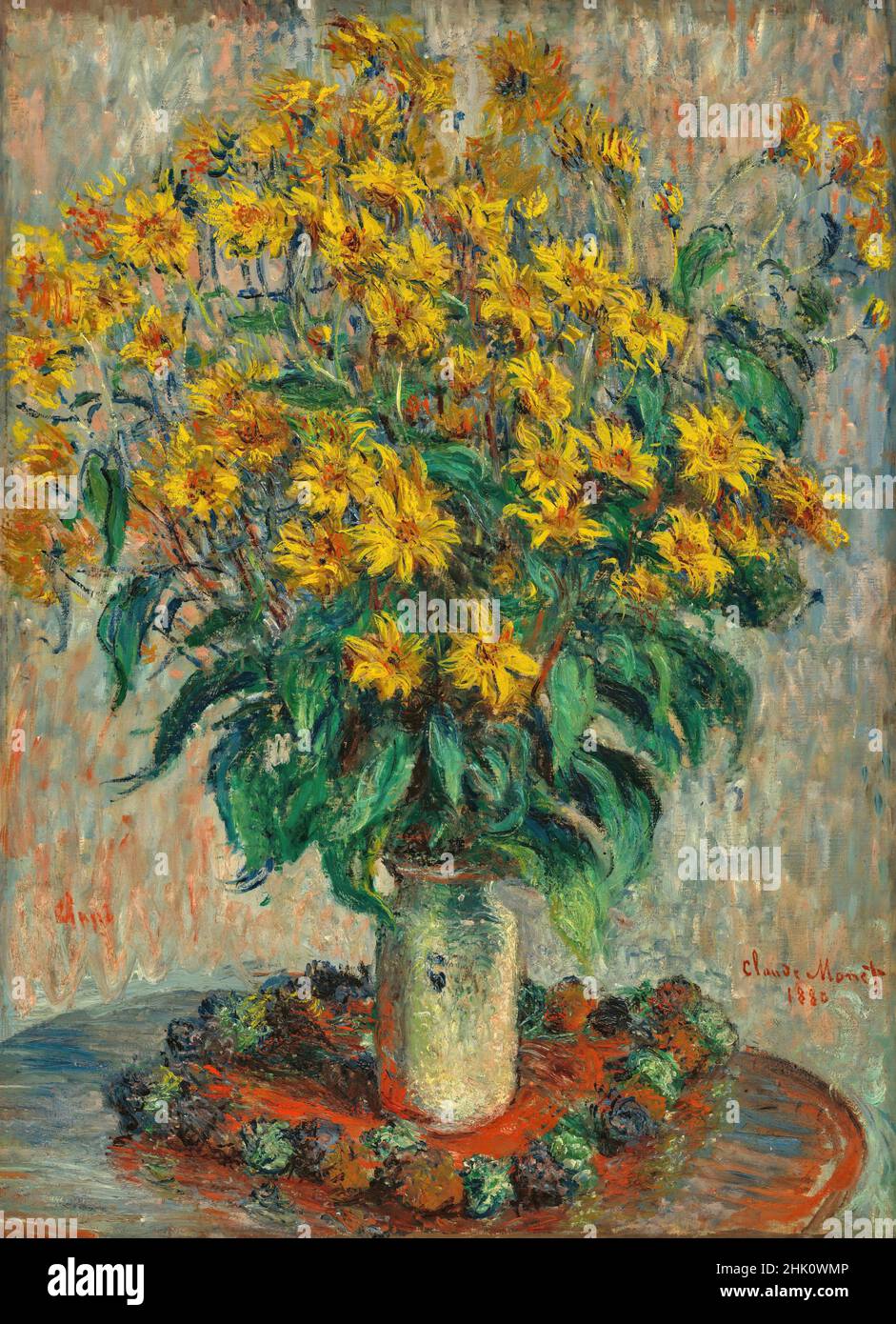 Jerusalem Artichoke Flowers 1880 is an oil painting on canvas which by