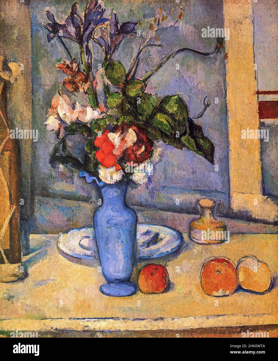 Stilleben mit blauer Vase 'Français: Le Vase bleu', is an oil painting on canvas 1887, by Artist Vincent van Gogh (1853â€“1890). Musée d'Orsay, Stock Photo