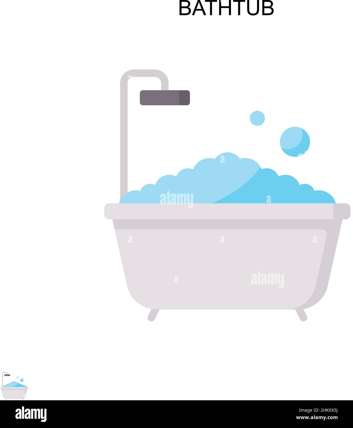 Bathtub Simple vector icon. Illustration symbol design template for web ...