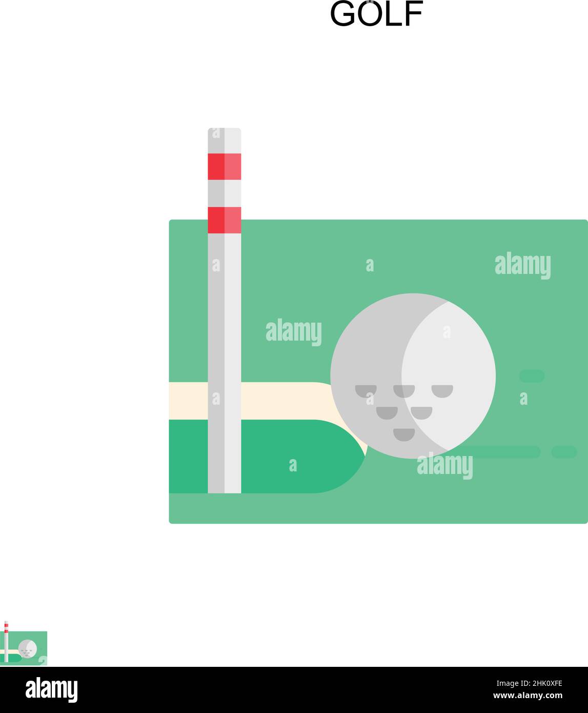 Golf Simple vector icon. Illustration symbol design template for web ...