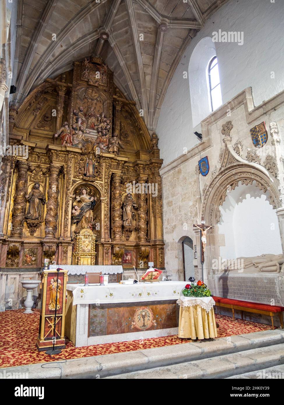Parish Church of Sancti Spíritus. Melide. La Coruña. Galicia. Spain. Stock Photo