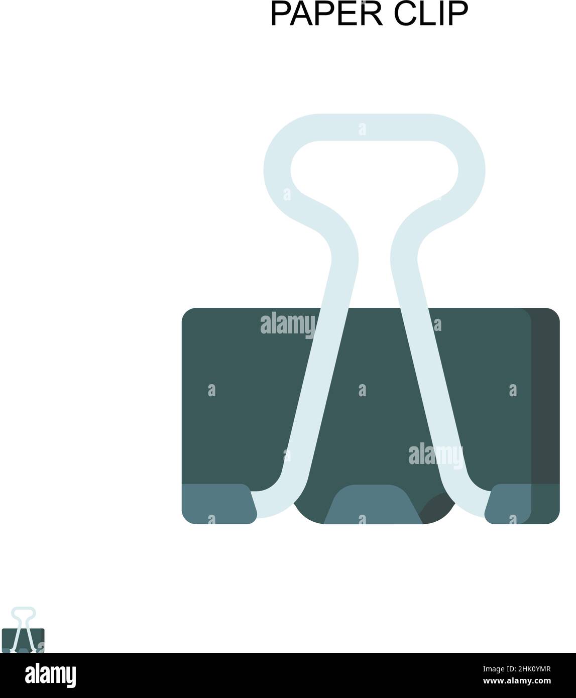 Paper clip Simple vector icon. Illustration symbol design template for