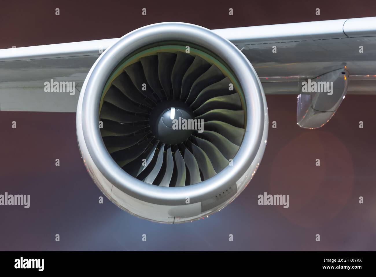 Engines close up of the large airplane at the airport Stock Photo - Alamy