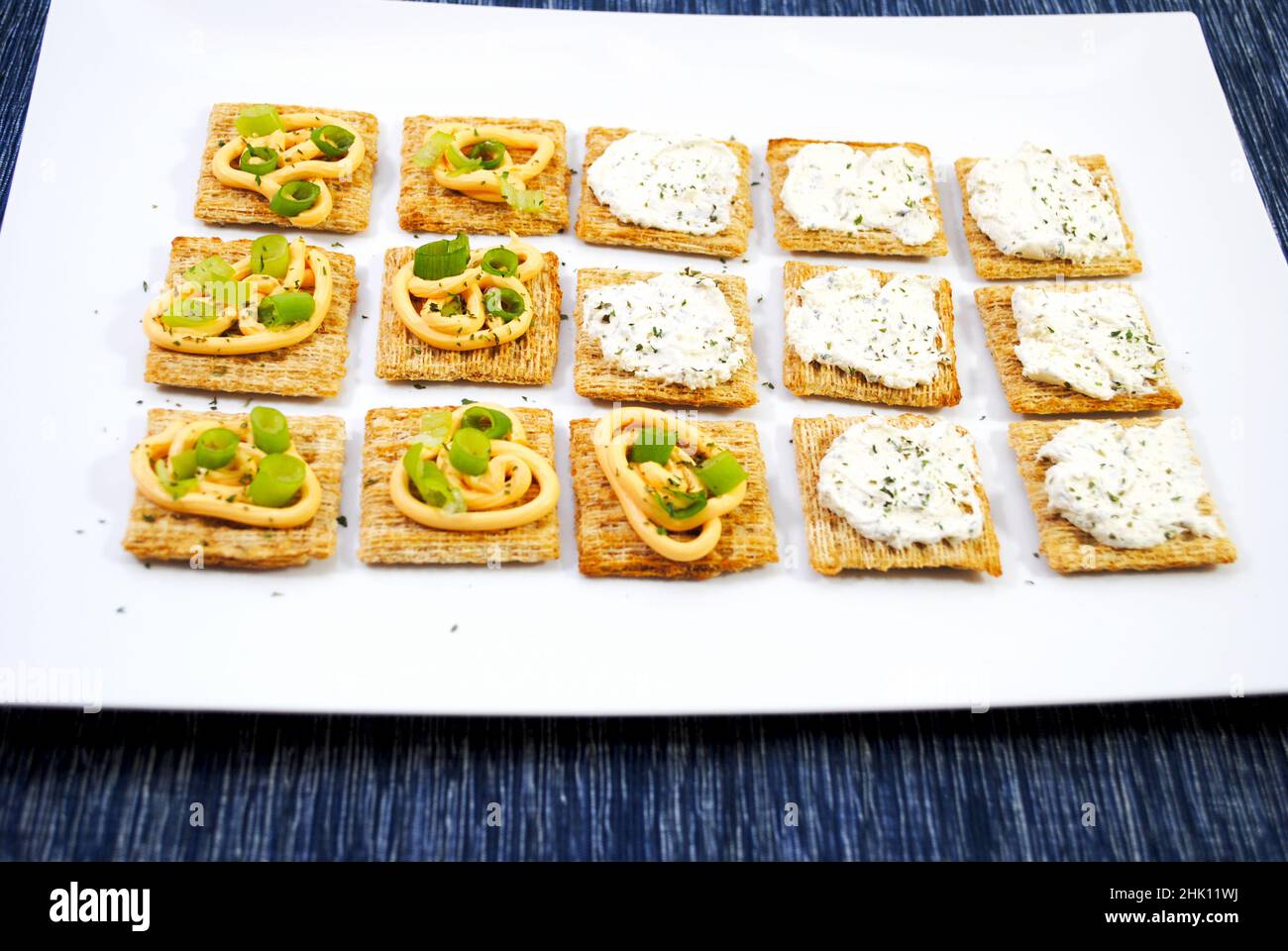 Fancy Shredded Wheat Crackers with Cheese and Herbs Stock Photo Alamy
