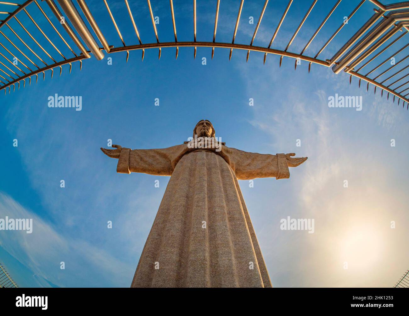 Large statue of Christ the King in Lisbon, Portugal Stock Photo Alamy