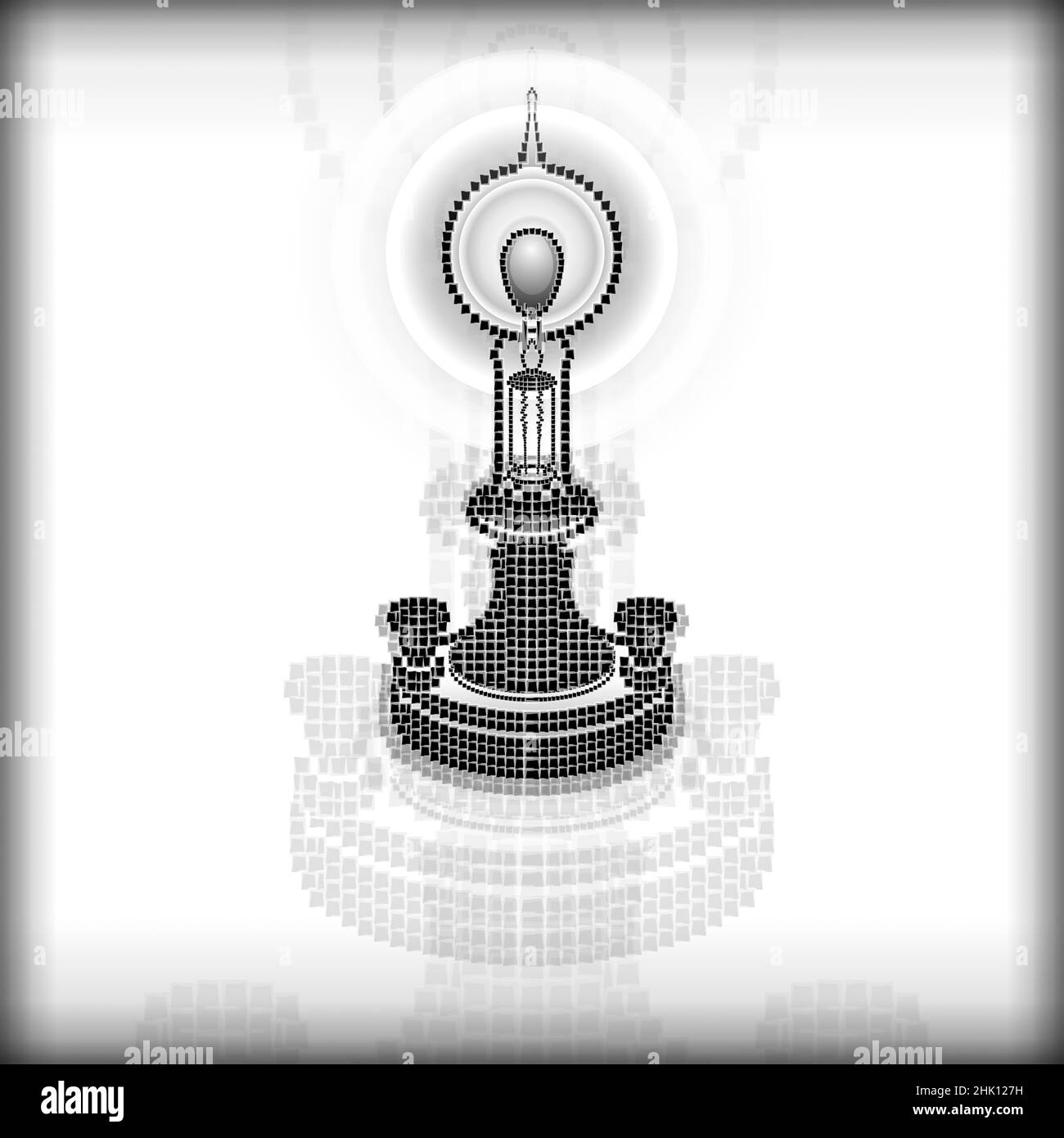 Black and white retro style creative illustration Stock Photo - Alamy