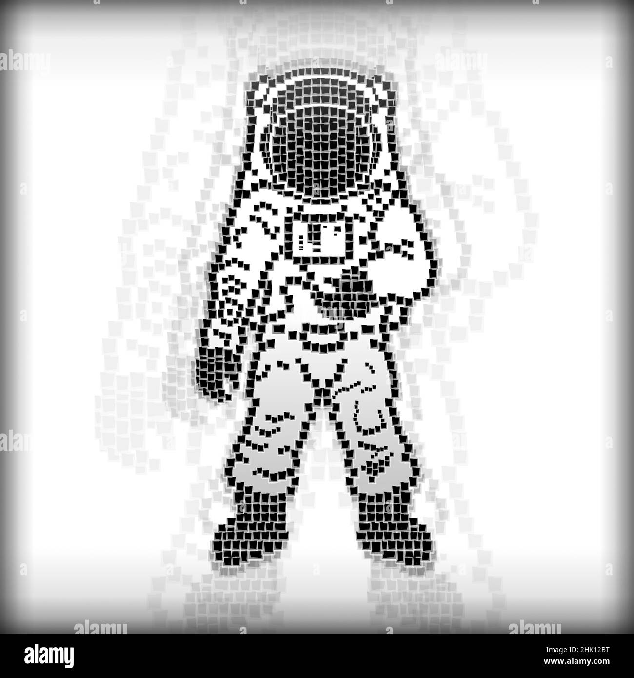 Black and white retro style creative illustration Stock Photo - Alamy