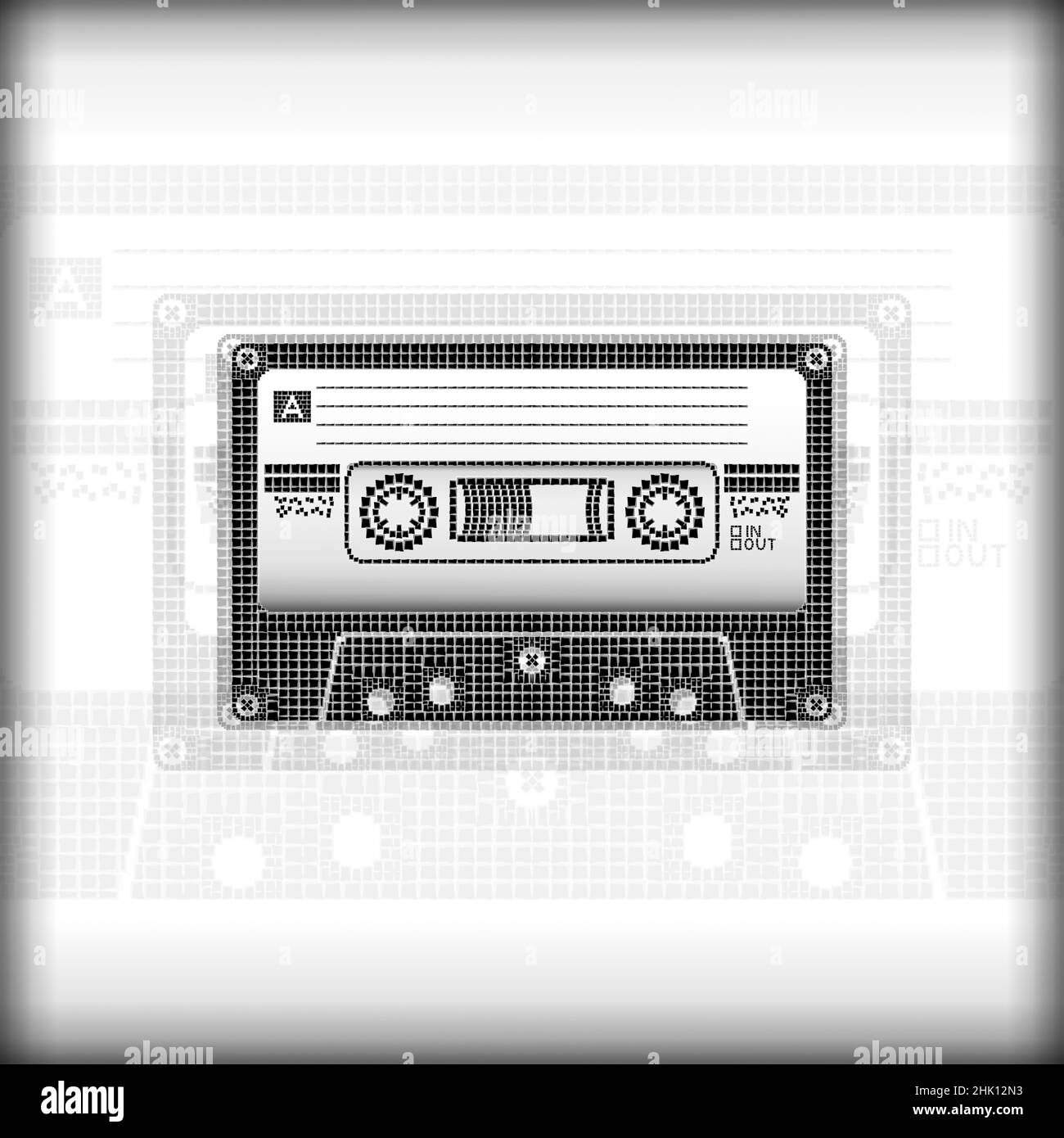 Black and white retro style creative illustration Stock Photo - Alamy