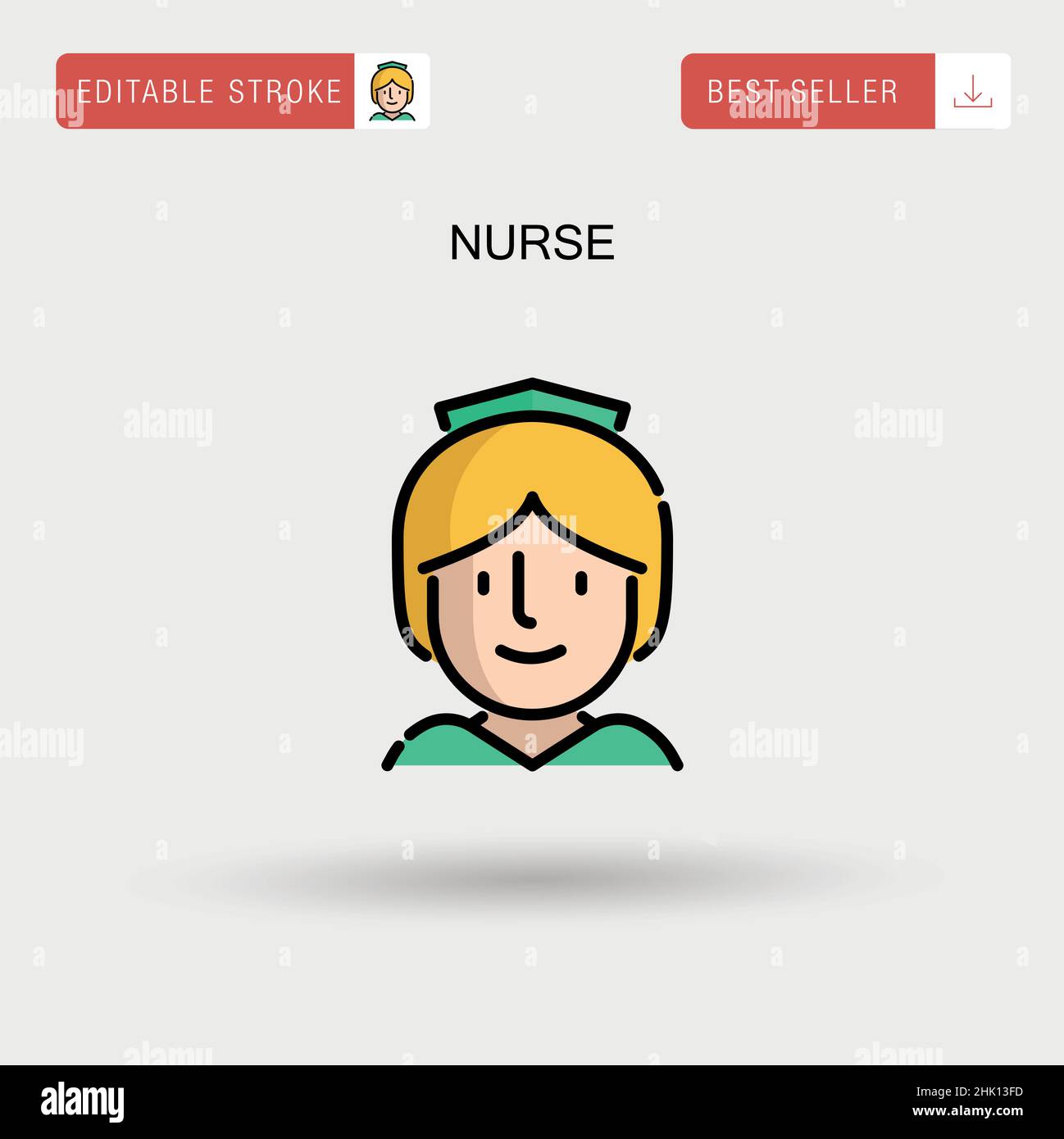 Nurse Simple vector icon Stock Vector Image & Art - Alamy