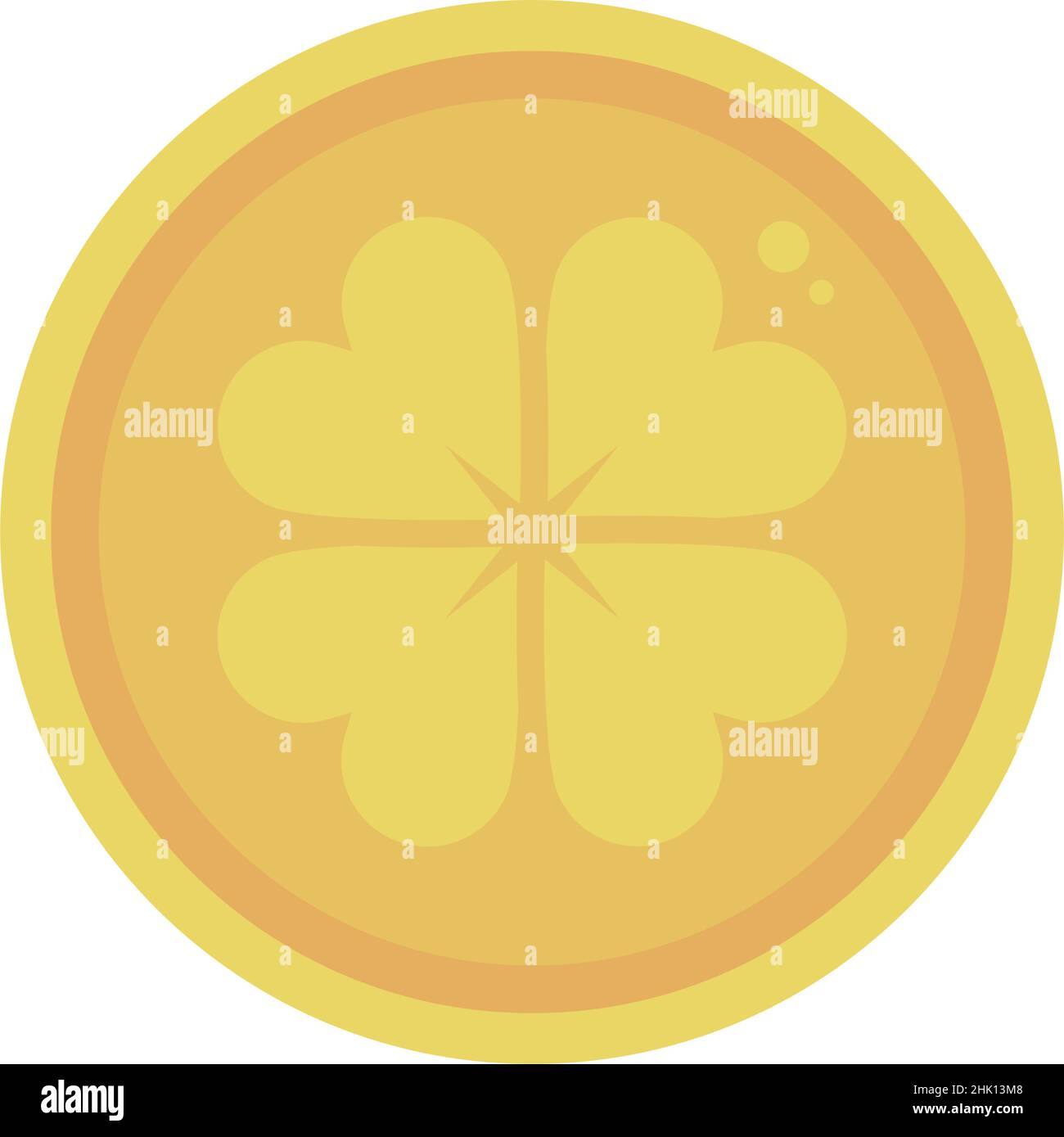 gold coin with clover Stock Vector Image & Art - Alamy