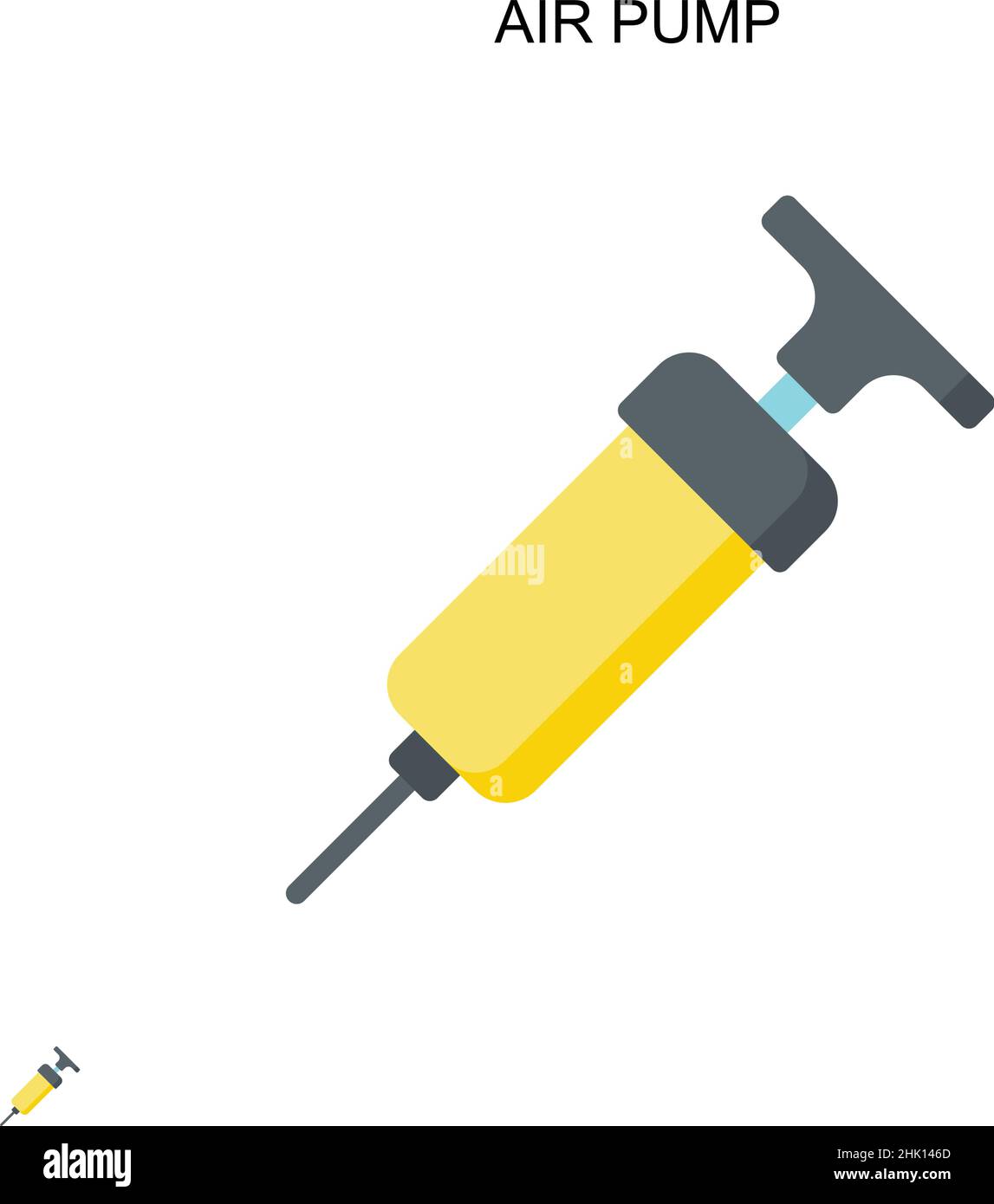 Air pump Simple vector icon. Illustration symbol design template for web mobile UI element. Stock Vector