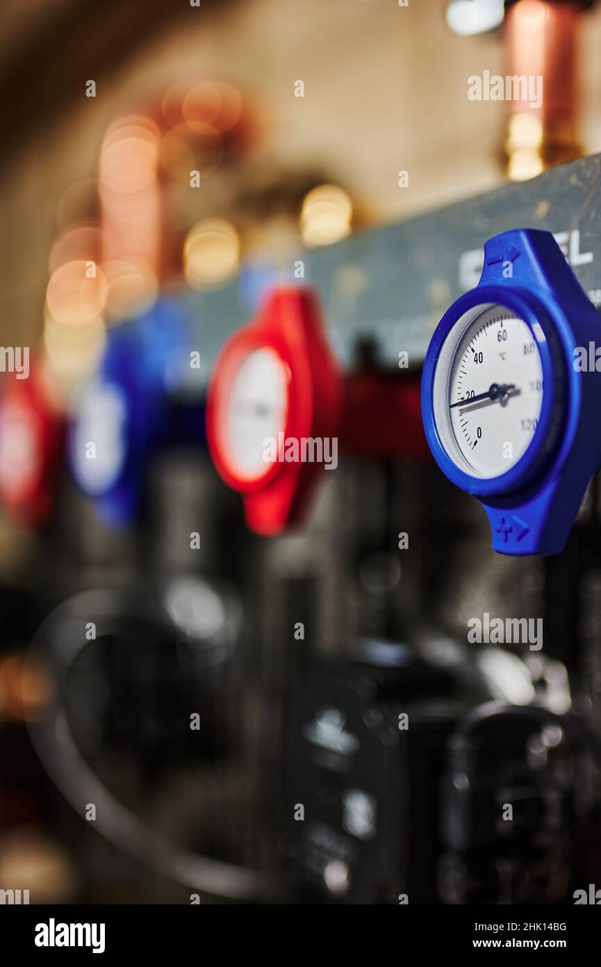 Berlin, Germany January 31, 2022 Heating system under construction