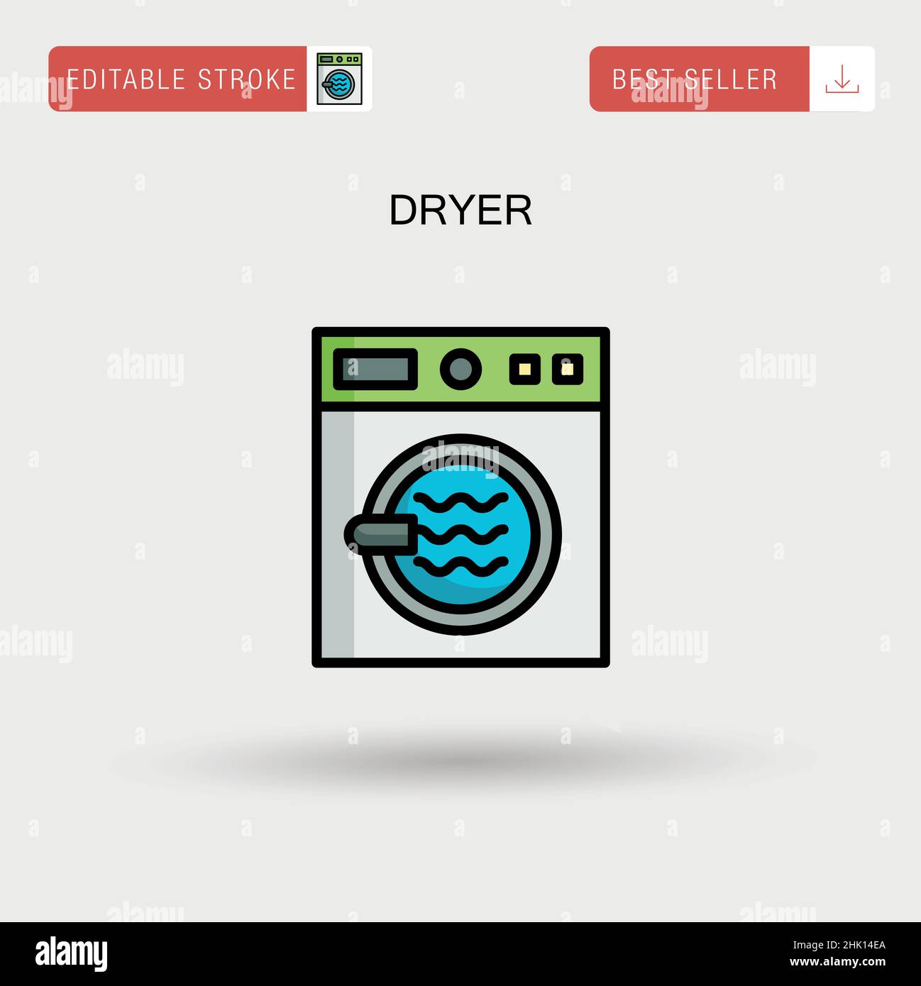 Dryer Simple vector icon. Stock Vector