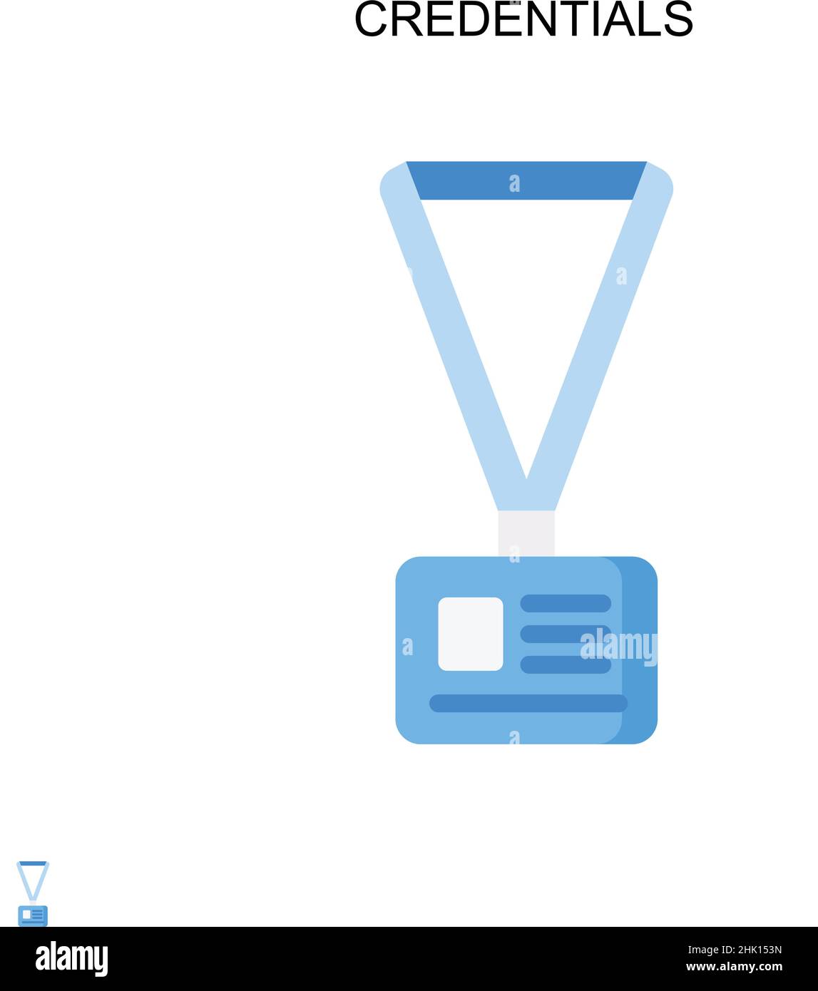 Credentials Simple vector icon. Illustration symbol design template for web mobile UI element. Stock Vector
